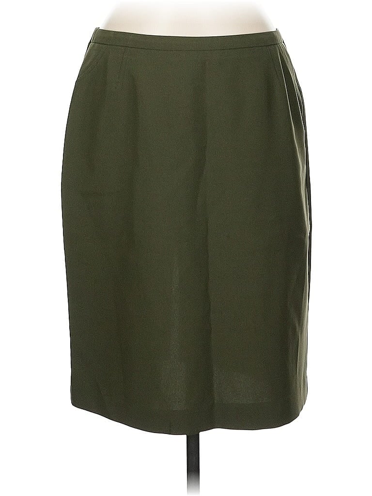 Pre-owned New York And Company Formal Skirt In Green