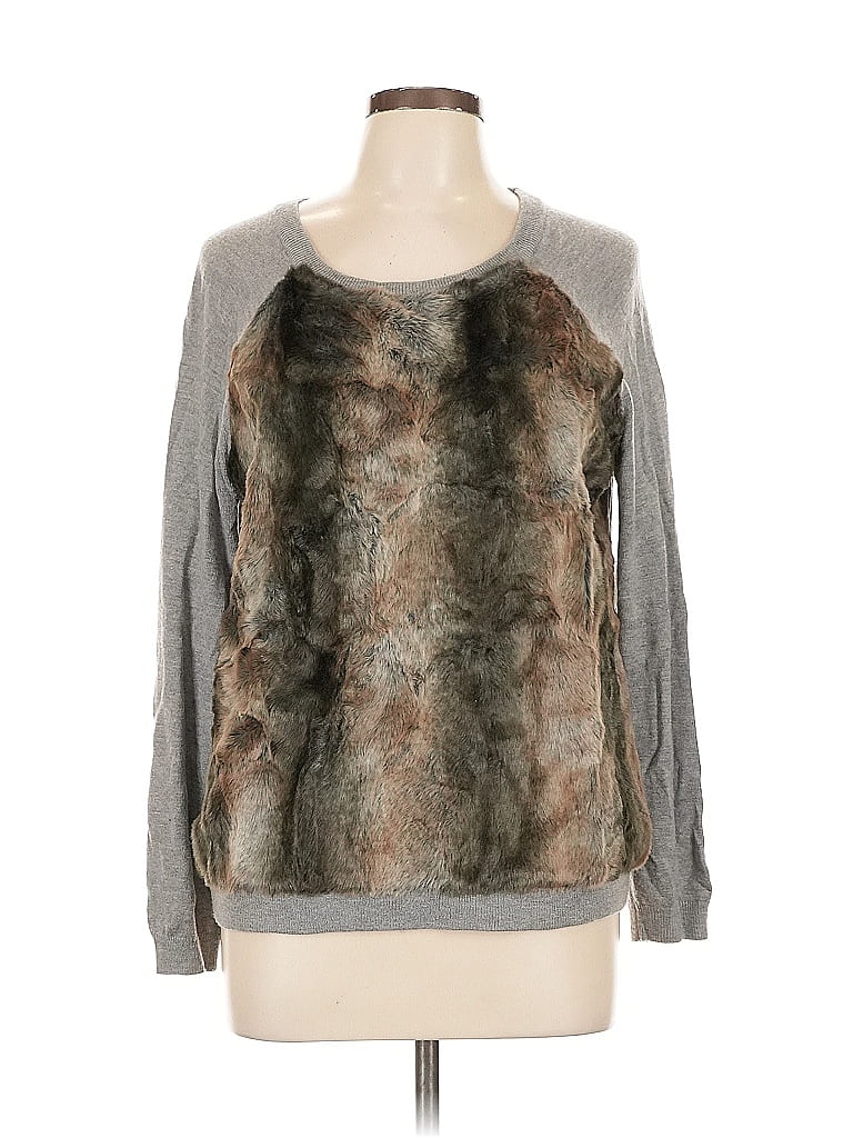 Pre-owned Bar Iii Pullover Sweater In Gray