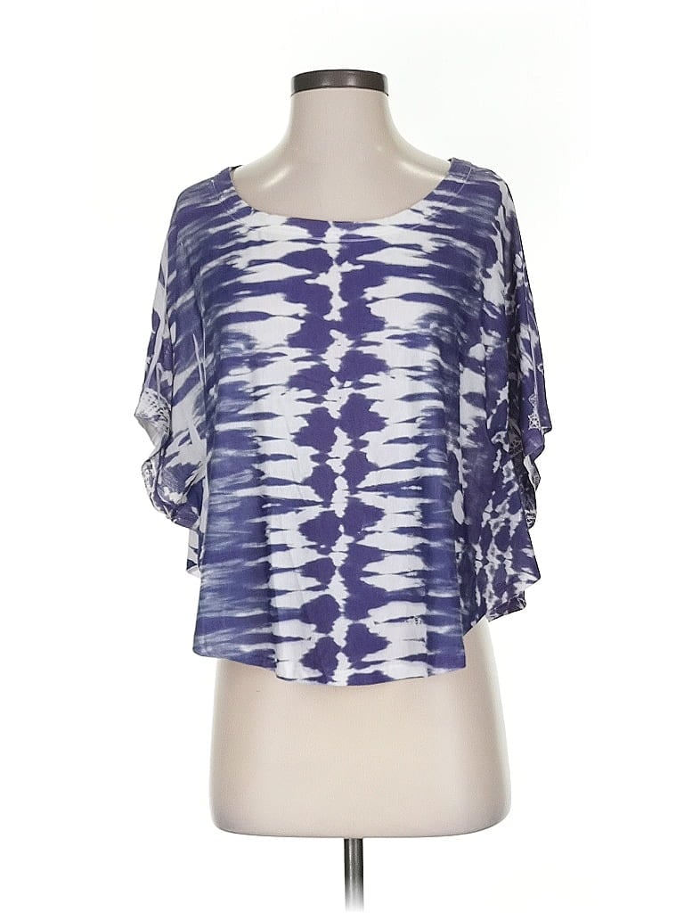 Pre-owned Gianni Bini 3/4 Sleeve T-shirt In Purple