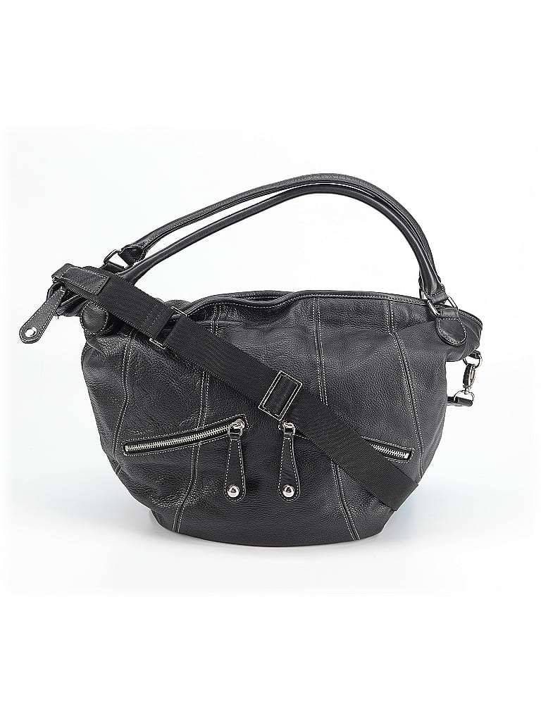 Pre-owned Perlina Leather Satchel In Black