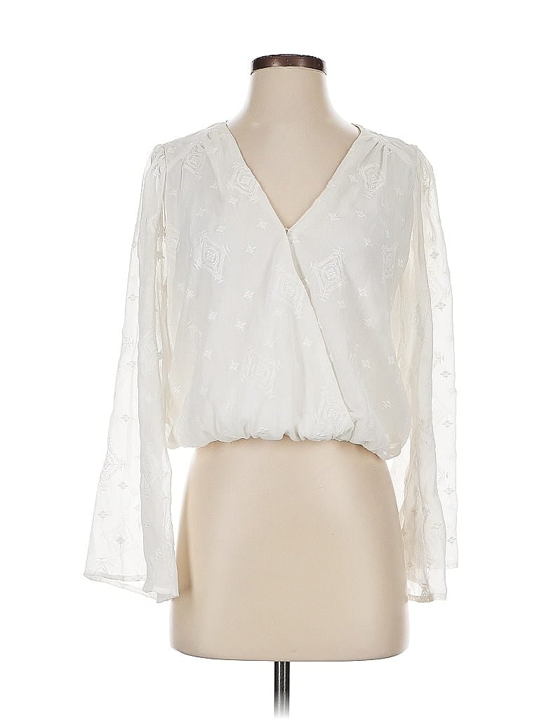 Pre-owned Astr 3/4 Sleeve Blouse In White