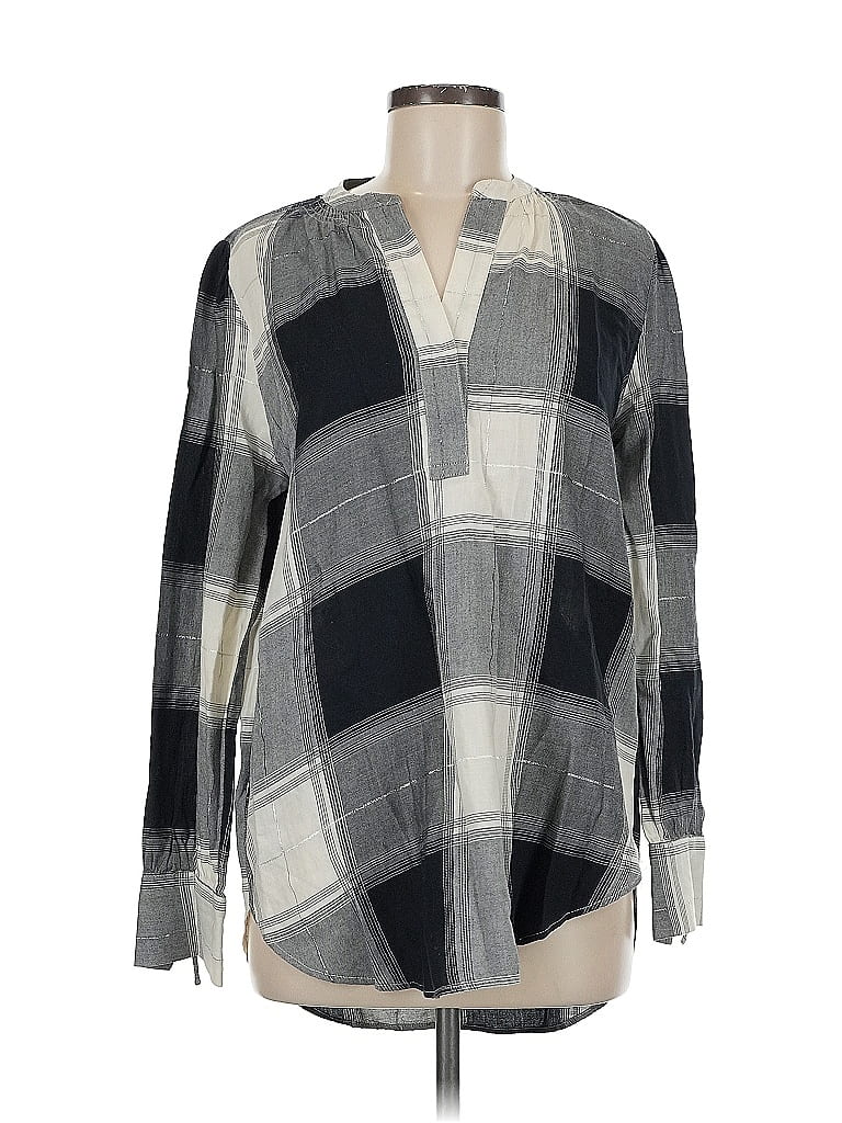 Pre-owned Ann Taylor Loft Long Sleeve T-shirt In Gray