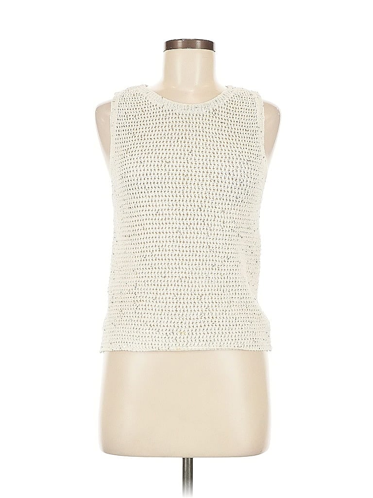 Pre-owned Mng Sleeveless T-shirt In White