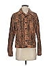 Free People 100% Cotton Animal Print Brown Jacket Size XS - photo 1
