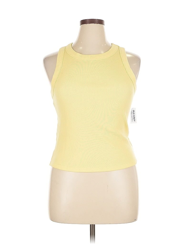 Pre-owned Old Navy Tank Top Yellow Halter Neckline Tops