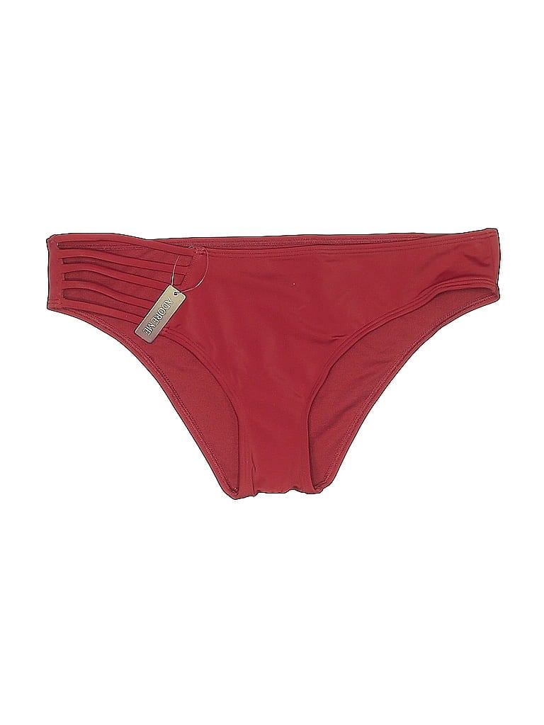 Pre-owned Adore Me Swimsuit Bottoms In Burgundy