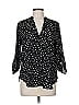 Lush 100% Polyester Polka Dots Black 3/4 Sleeve Blouse Size M - photo 1