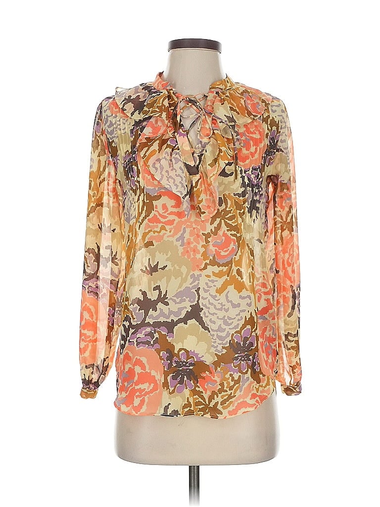 Pre-owned Polo Ralph Lauren Long Sleeve Blouse In Gold