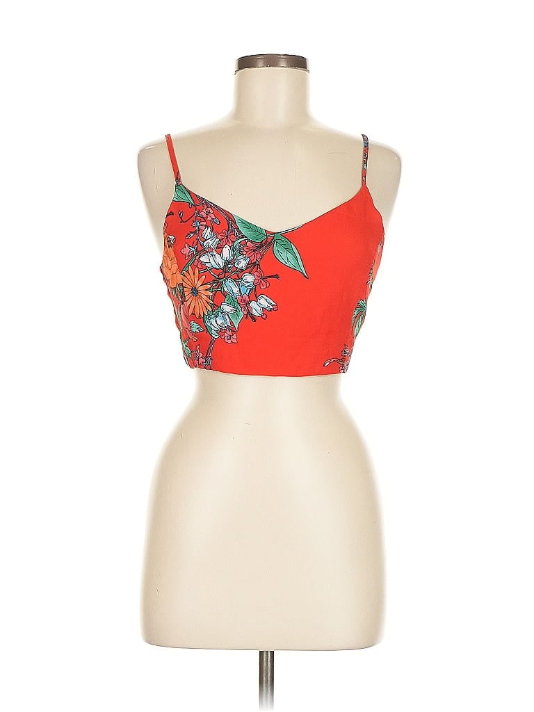 Pre-owned Lulus Tank Top Red Strapless Neckline Tops