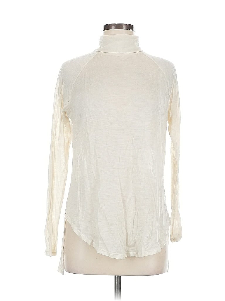 Pre-owned United Colors Of Benetton Long Sleeve Turtleneck In White