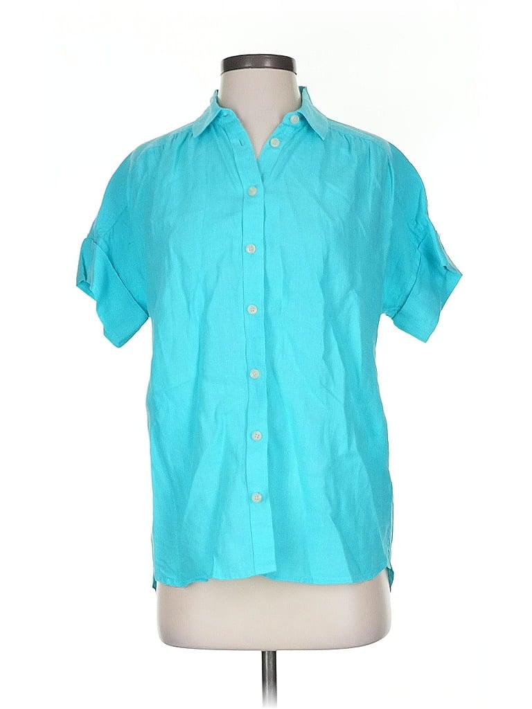 Click to view more detailed imagery on our partner's website Pre-owned Baird Mcnutt For J.crew Short Sleeve Button Down Shirt In Blue