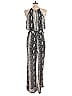 XOXO 100% Polyester Animal Print Silver Black Jumpsuit Size 13 - 14 - photo 2