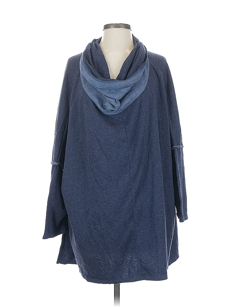 Pre-owned Echo Verde Poncho In Blue