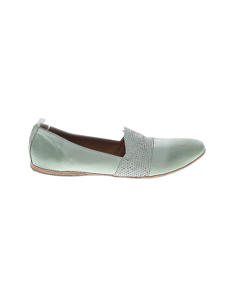Pre-owned Bueno Flats In Green