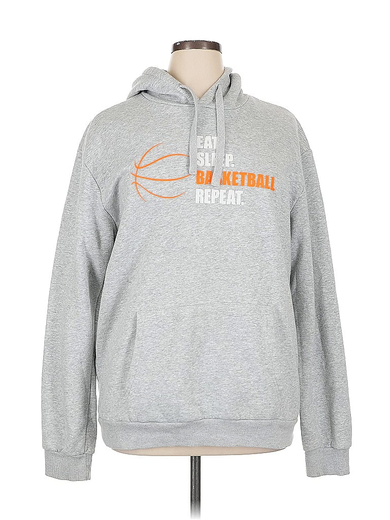 Pre-owned Assorted Brands Pullover Hoodie In Gray