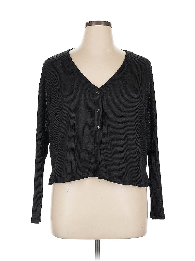 Pre-owned Bobeau Cardigan Sweater In Black