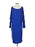 Abi Ferrin Solid Blue Casual Dress Size S - photo 2