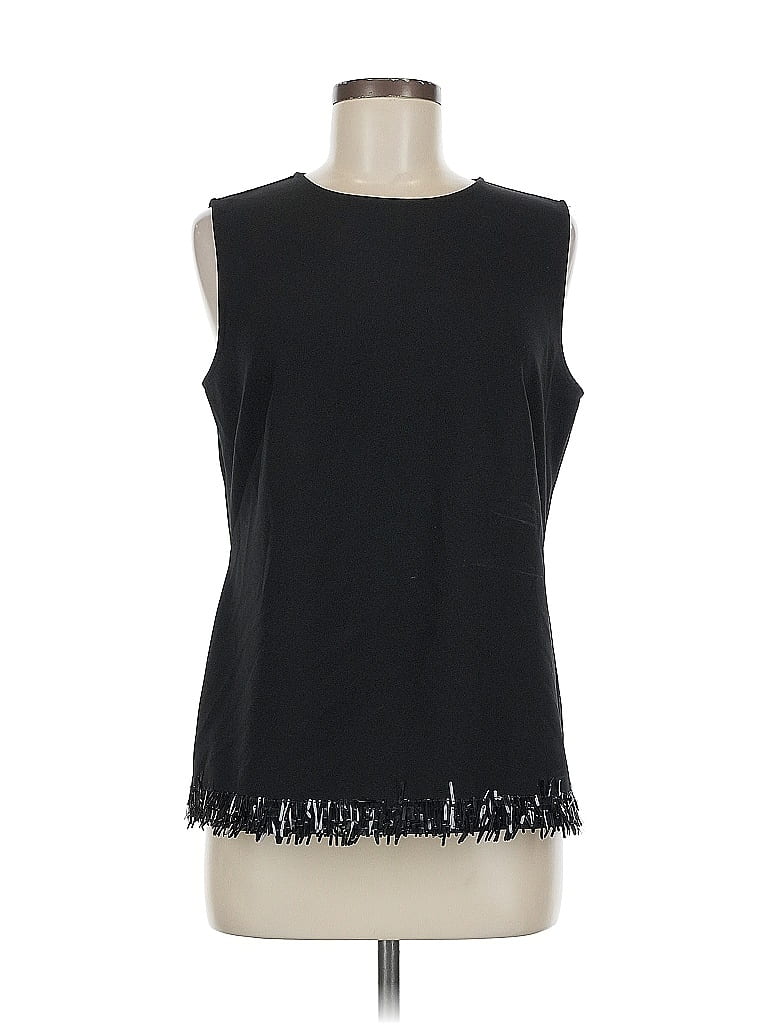 Pre-owned Ann Taylor Sleeveless Top Black Boatneck Tops