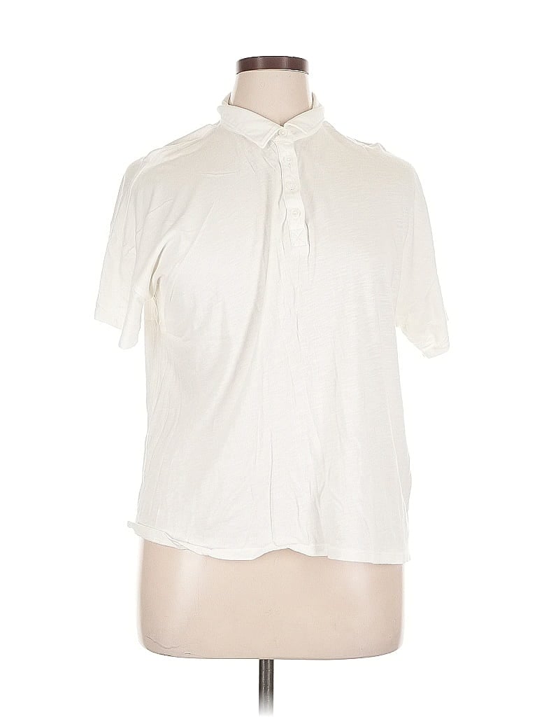 Pre-owned Style & Co Short Sleeve Polo Shirt In White