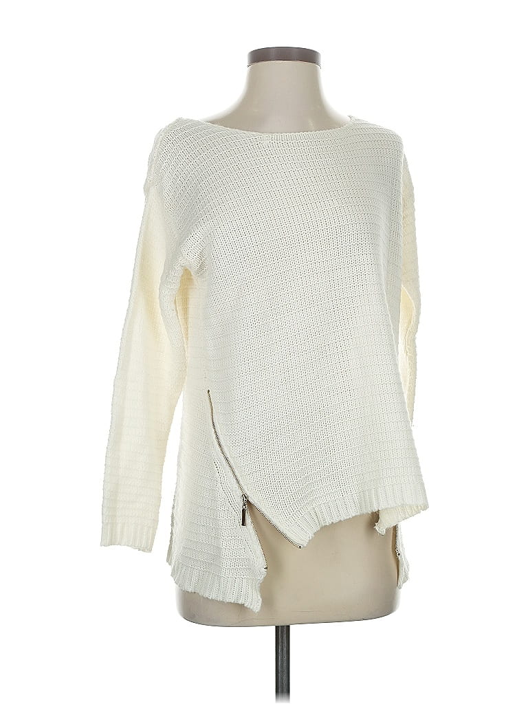 Pre-owned Love Tree Pullover Sweater In White