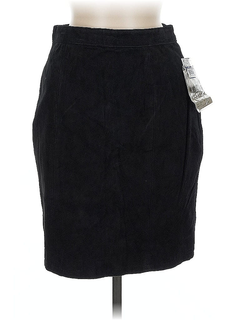 Global Identity Leather Skirt In Black