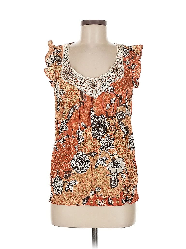 BELLE DU JOUR Pre-owned Sleeveless Blouse In Orange