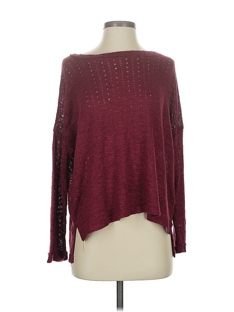 Pre-owned Charlotte Avery Pullover Sweater In Burgundy