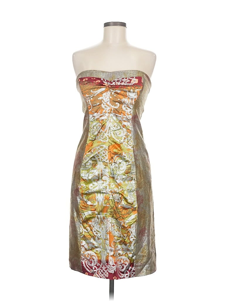Pre-owned Nicole Miller Collection Cocktail Dress In Silver