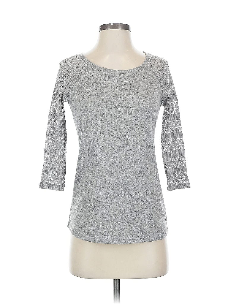 Pre-owned Arizona Jean Company 3/4 Sleeve Top In Gray