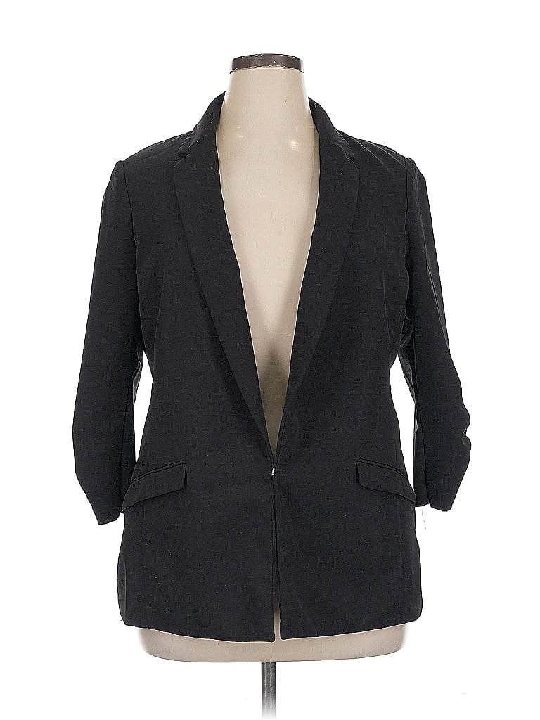 Pre-owned Inc International Concepts Blazer Jacket In Black