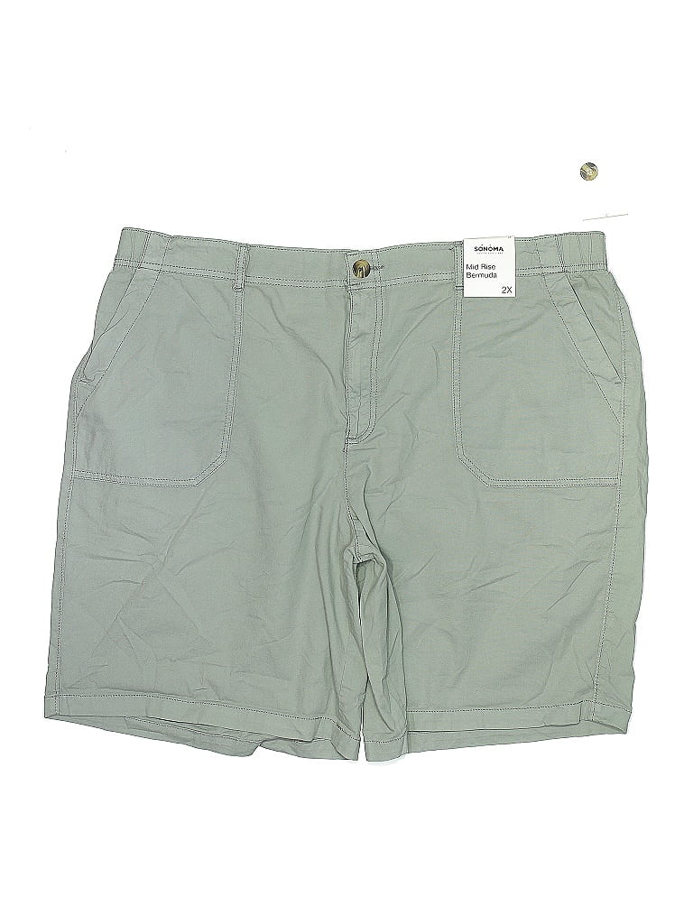 Pre-owned Sonoma Goods For Life Khaki Shorts In Gray