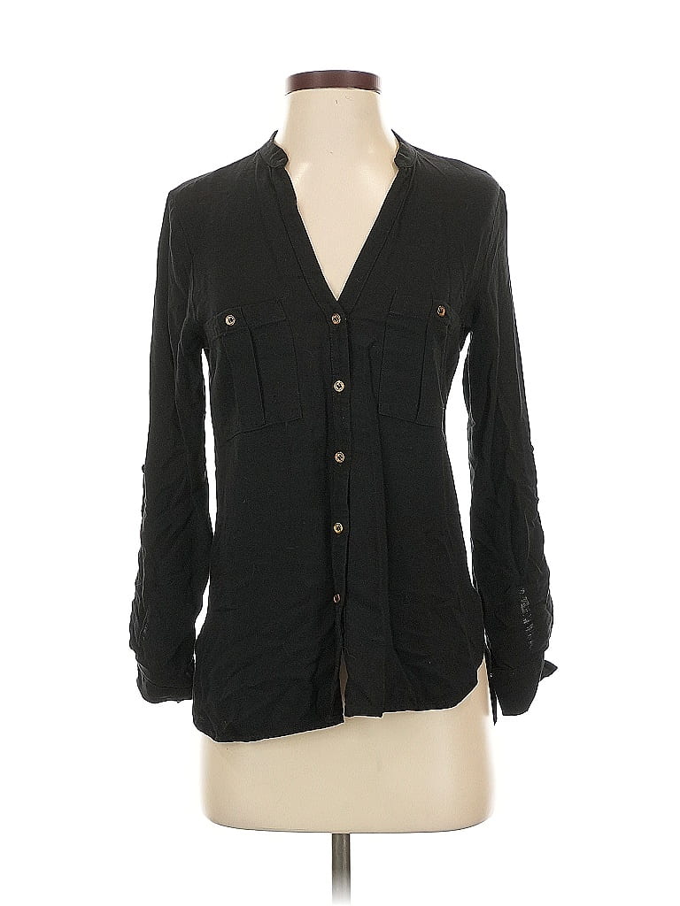 Click to view more detailed imagery on our partner's website Pre-owned Zara Long Sleeve Blouse In Black