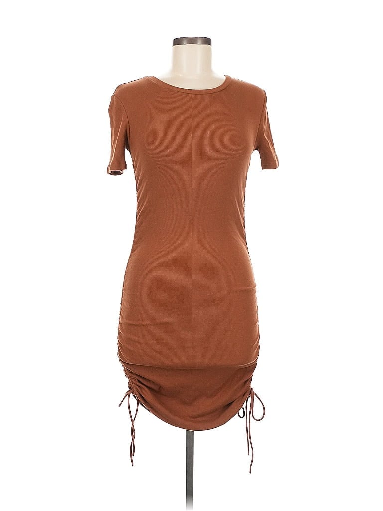Pre-owned Zara Casual Dress In Brown