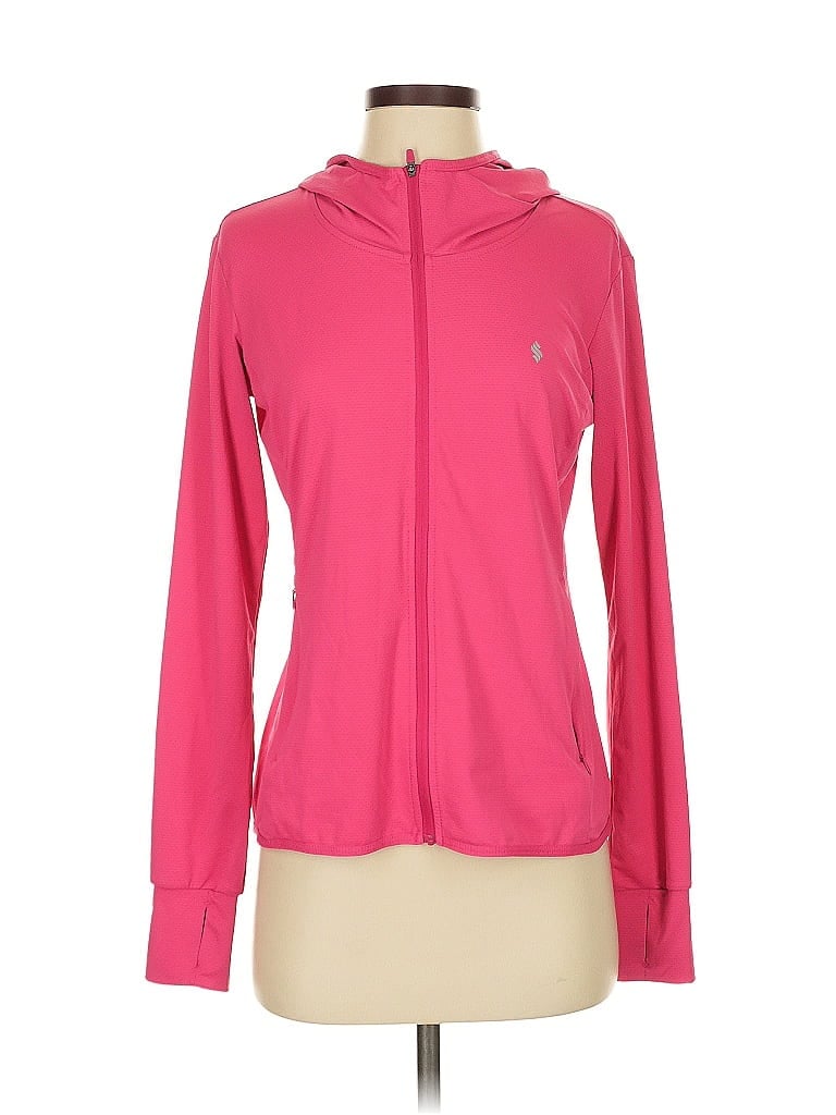 Pre-owned Assorted Brands Zip Up Hoodie In Pink