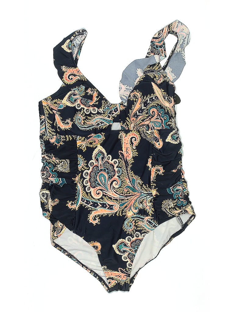 Pre-owned Assorted Brands One Piece Swimsuit In Blue