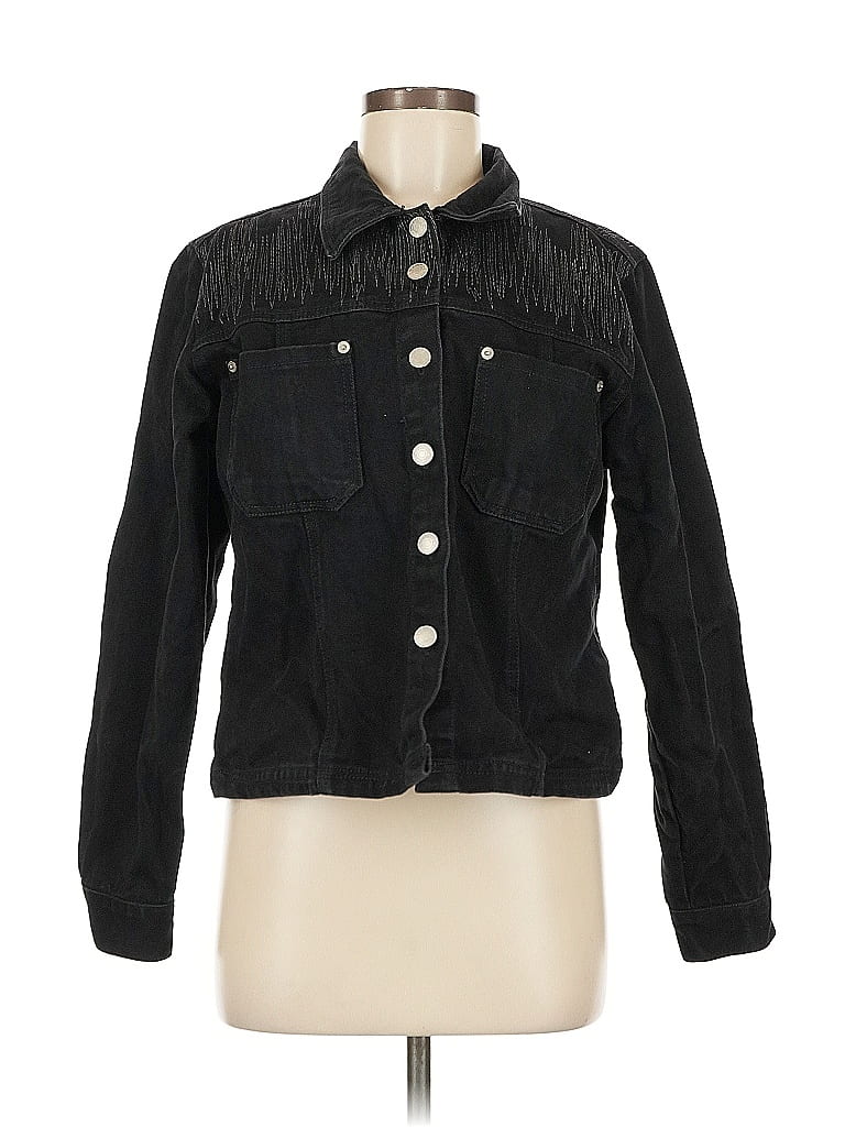 Pre-owned Assorted Brands Denim Jacket In Black