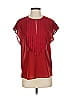 J.Crew 100% Viscose Red Short Sleeve Blouse Size 0 - photo 1