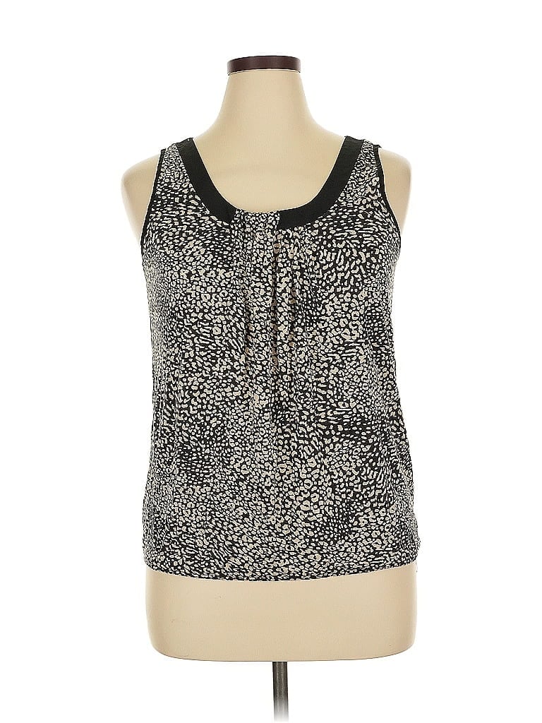 Pre-owned Ann Taylor Loft Outlet Tank Top Silver Halter Neckline Tops
