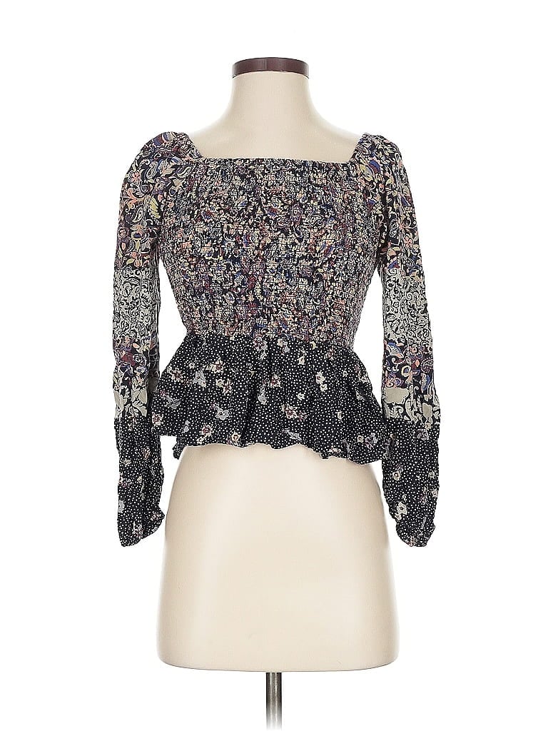 Pre-owned Angie 3/4 Sleeve T-shirt In Black