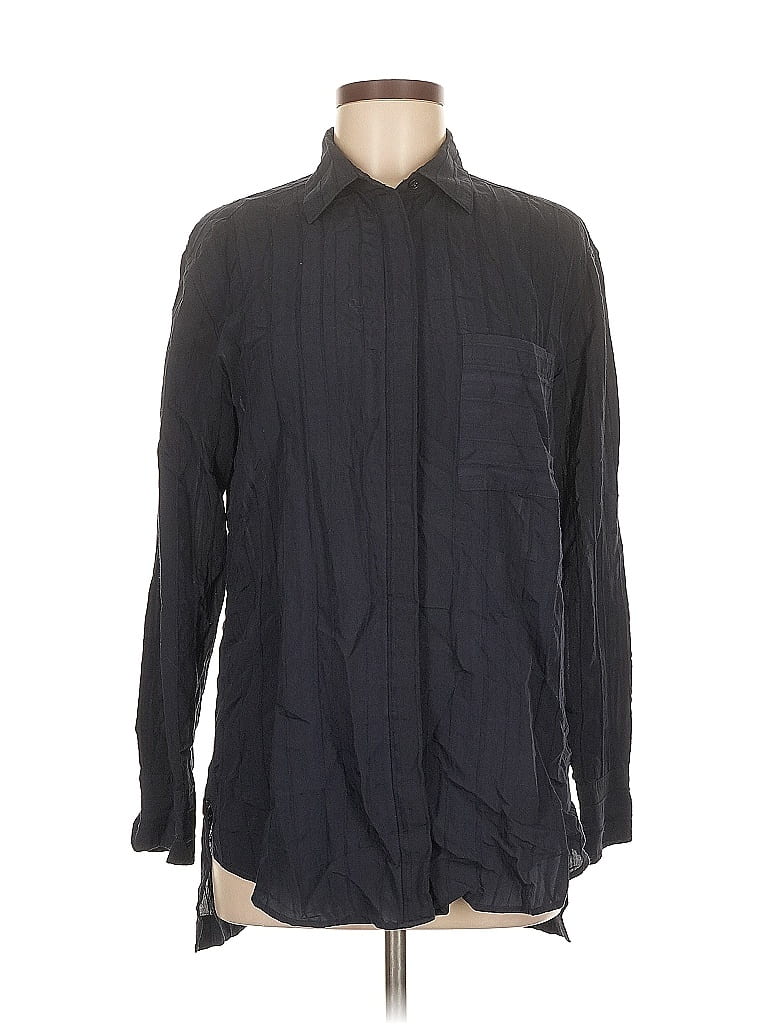 Pre-owned Ann Taylor Long Sleeve Button Down Shirt In Blue