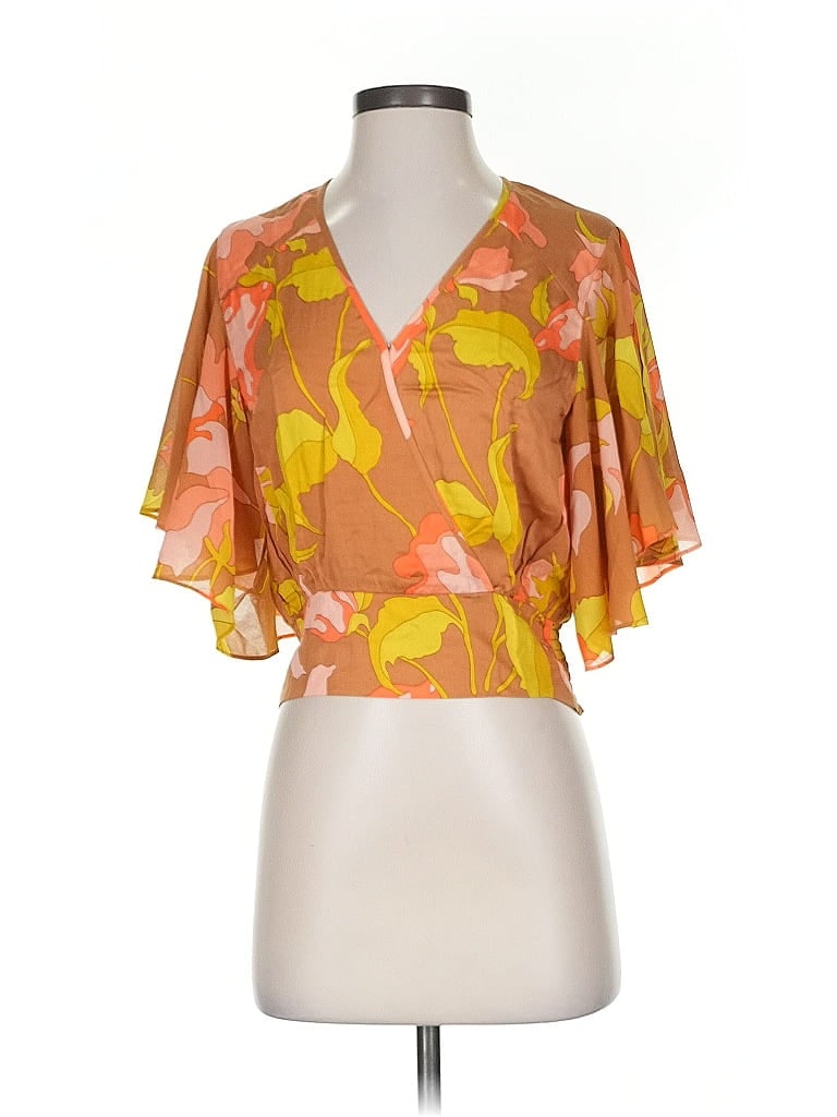 Click to view more detailed imagery on our partner's website Pre-owned Tiny Short Sleeve Blouse In Brown