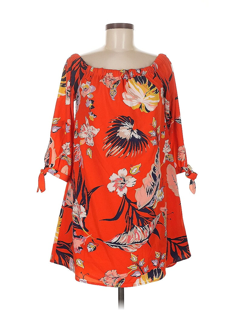 Pre-owned Carolina Belle Casual Dress In Orange