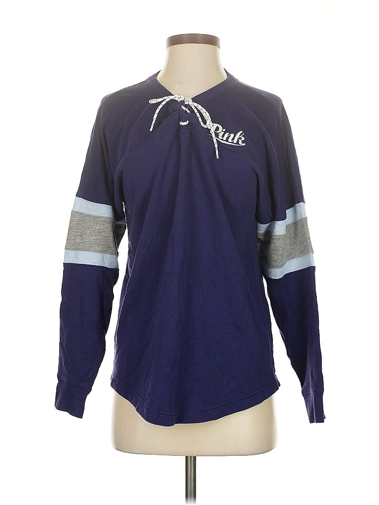 Pre-owned Victoria's Secret Pink Pullover Sweater In Blue