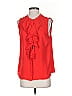 Karl Lagerfeld Paris 100% Polyester Red Sleeveless Blouse Size P (petite) - photo 1