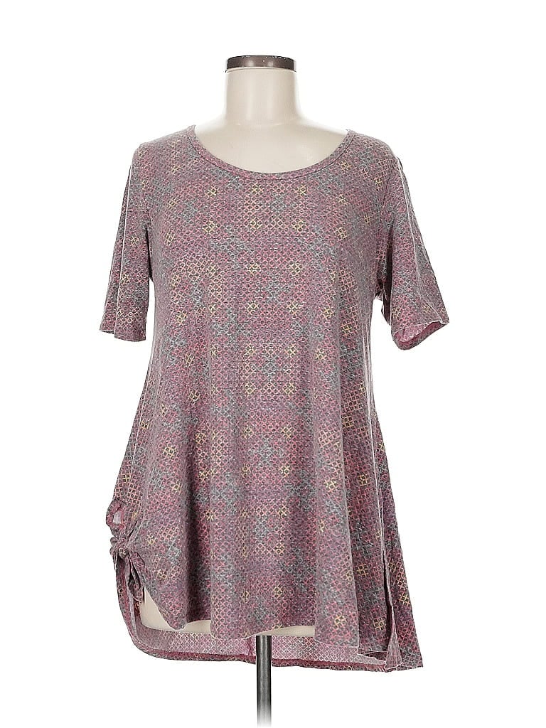 Pre-owned Lularoe 3/4 Sleeve T-shirt In Purple