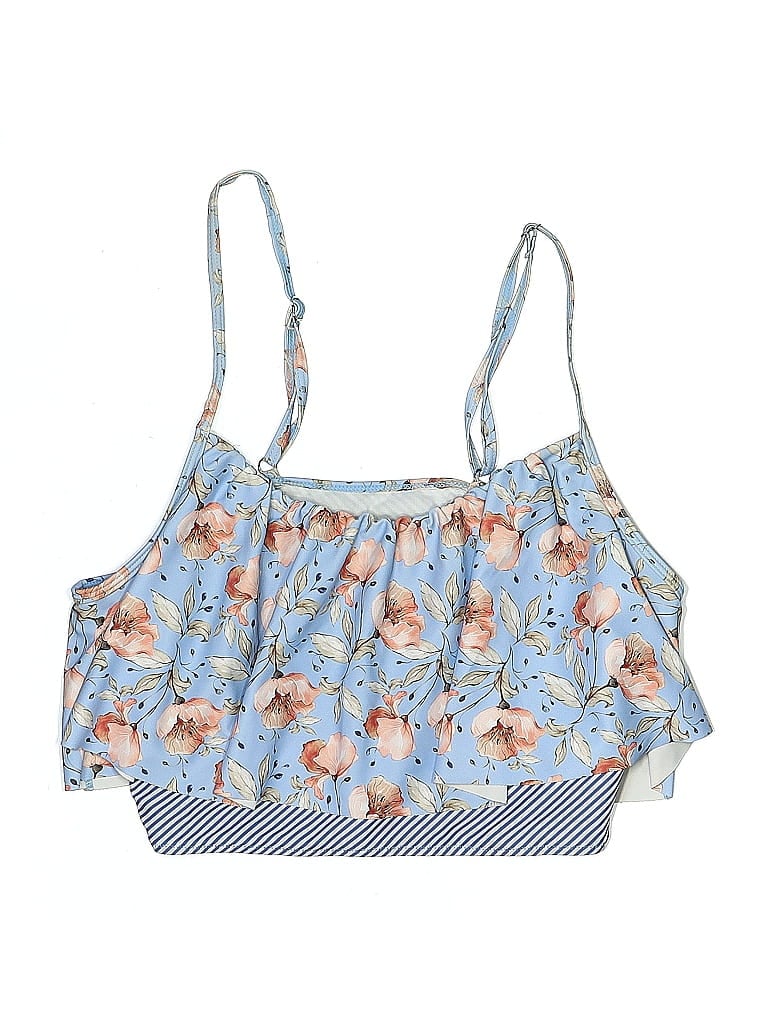 Pre-owned Zaful Swimsuit Top Blue Swimwear