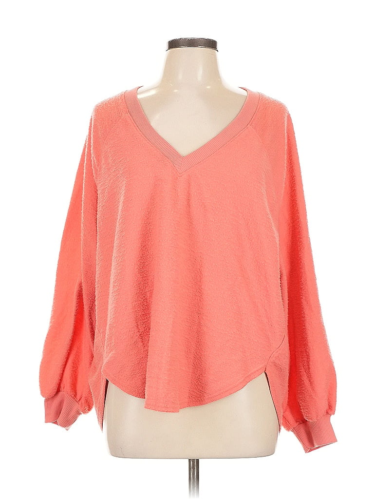 Pre-owned Lucky Brand Pullover Sweater In Orange