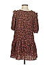 Unbranded Floral Brown Burgundy Casual Dress Size XS - photo 1