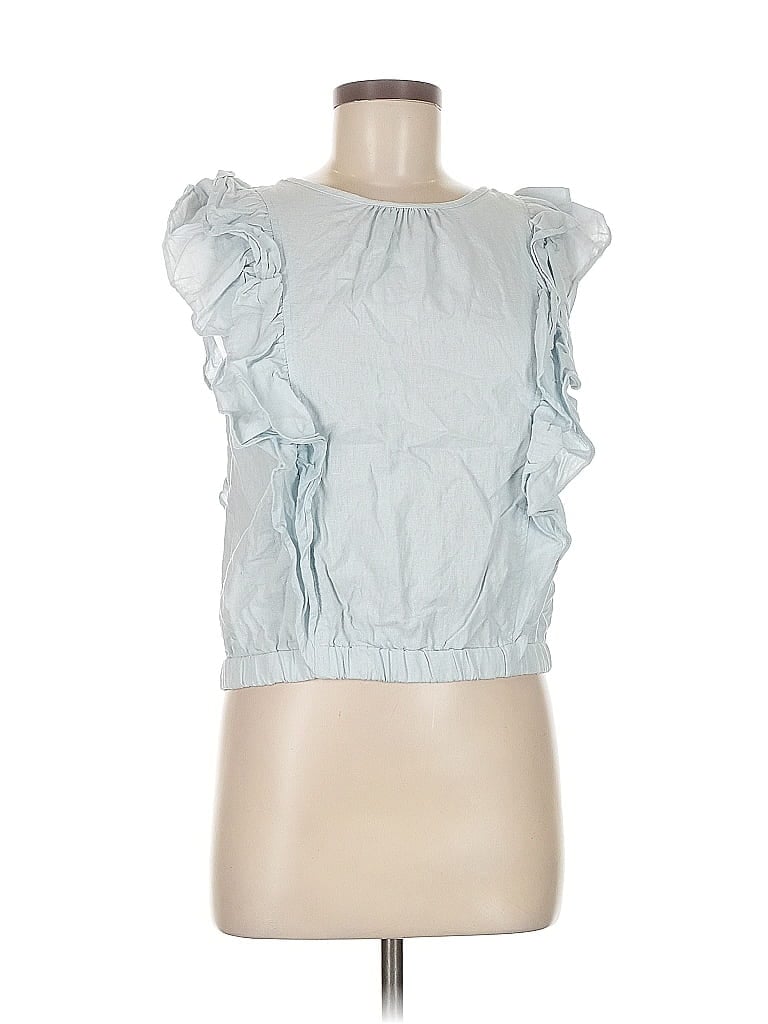 Pre-owned Express Sleeveless Blouse In Blue
