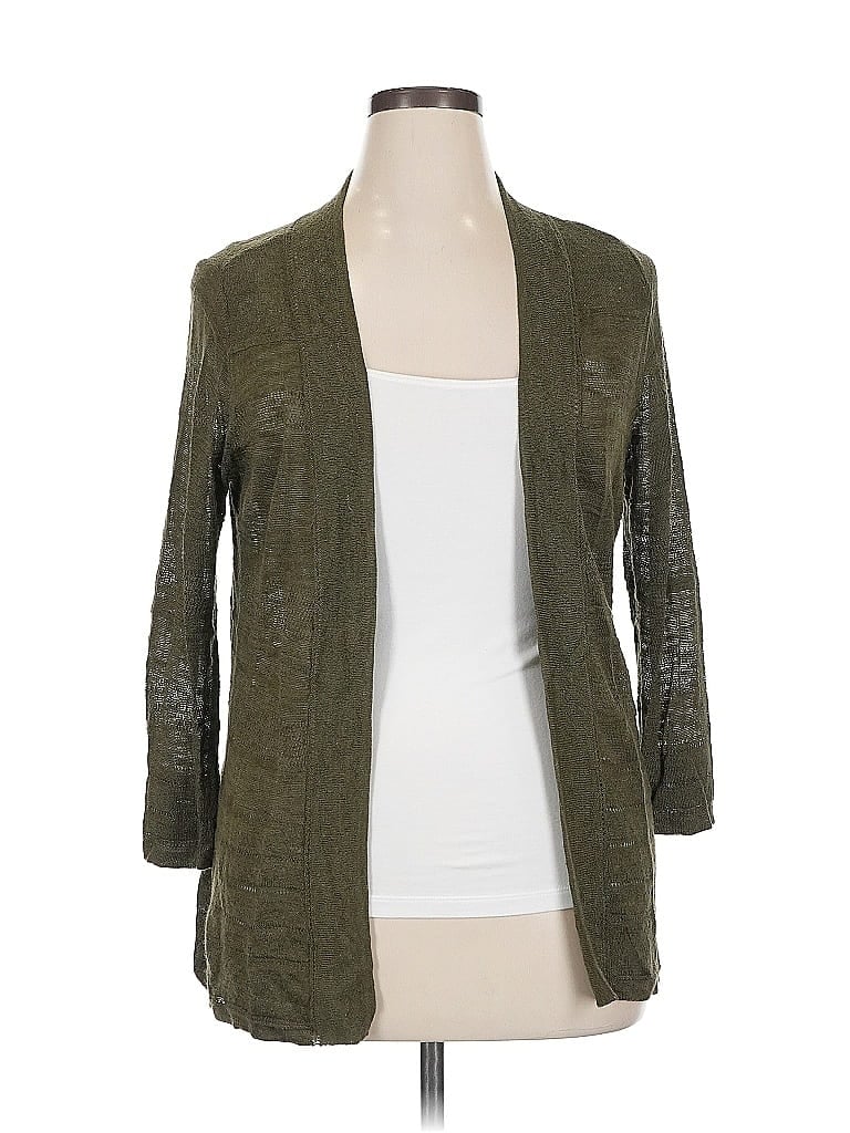 Pre-owned Croft & Barrow Cardigan Sweater In Green